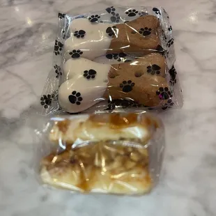 Doggie Treat and a human treat.