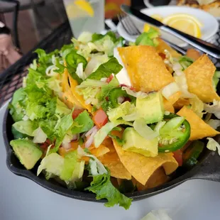 Nachos (no chili, add lettuce)