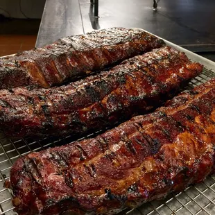 ribs on a grill