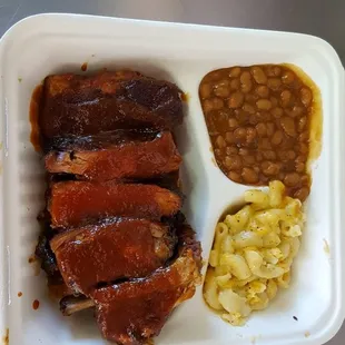 A rib dinner