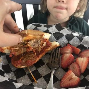 Kid 's Meatball Sandwich