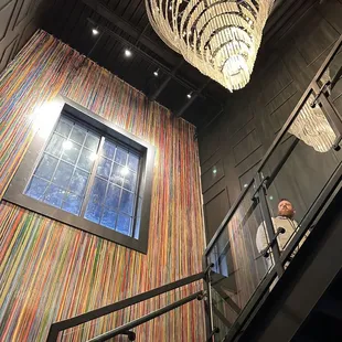 a man standing on a staircase