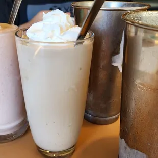 Strawberry and Chocolate milkshakes w/canisters ($4.75 each, 8/4/23)