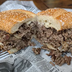 Prime rib cheese steak. Delicious!