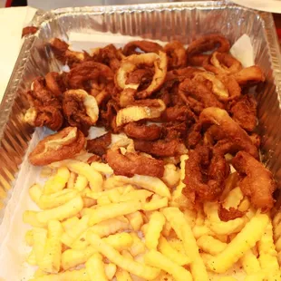 Fries &amp; onion rings