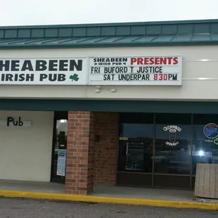 the front of the building