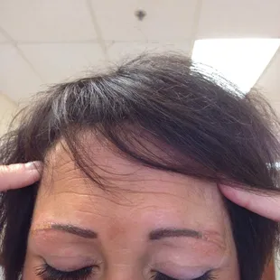 This was my result, after RUTH TATTOOED MY EYEBROWS!!!