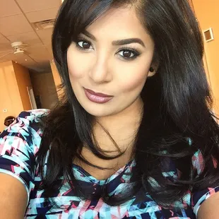 An overall trim and significantly shorter bangs. Washed and blown out all shiny and fabulous!