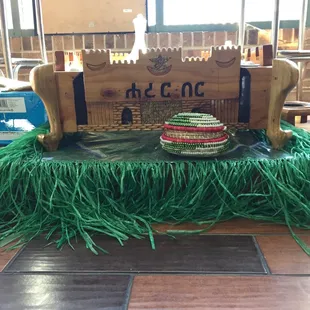 Window seats in the background.