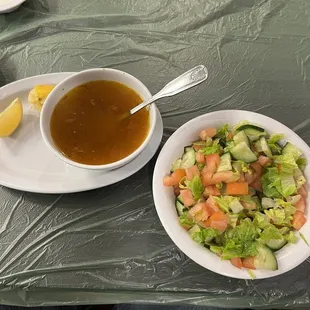 Soup and salad