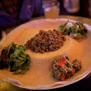 a plate of food on a table