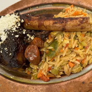 Lamb shank with specialty rice!