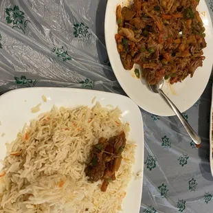 supposed to be Lamb chunks with okra. No okra. Shredded lamb.