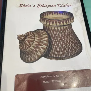 Menu cover