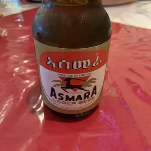 I wanted to try something new for me, so here is Asmara Beer from Eritrea, Africa. Pretty good!