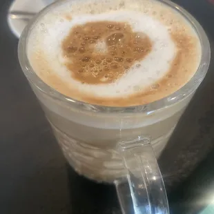 a cup of cappuccino