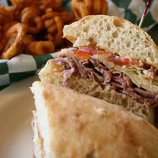 a sandwich and fries