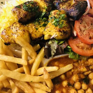 1. Chicken Kabob Platter
