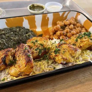 1. Chicken Kabob Platter, as usual