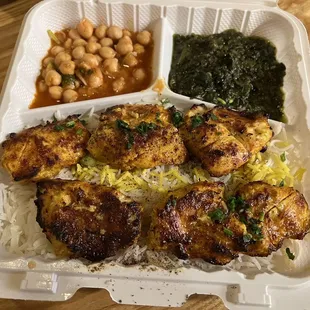 #1. Chicken Kabob Platter