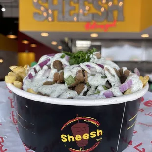 Loaded fries with gyro