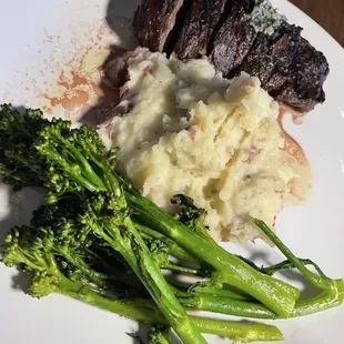 Hanger Steak, substitute with broccolini instead of asparagus