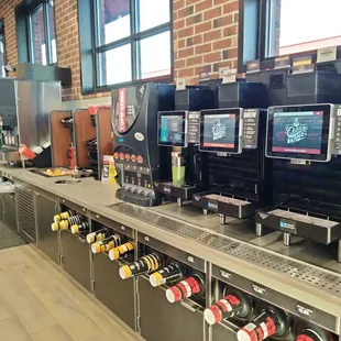 Freshly brewed hot beverages... And your favorite slushies!