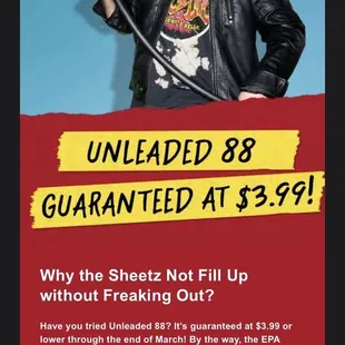 Sheetz trying to help out during the high prices of 3/2022