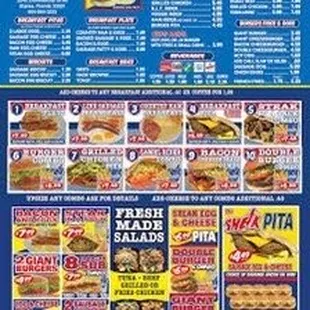 The sheik menu