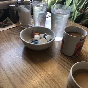 Hot coffee in different type of cups this was so different and kool