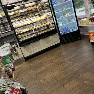 One of the delicious pastry cases