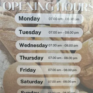 open hours