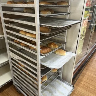 a rack of baked goods
