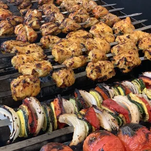 Chicken kabob &amp; veggies