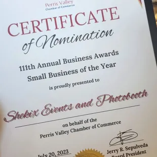 Nominated as 2023 Business of the year!