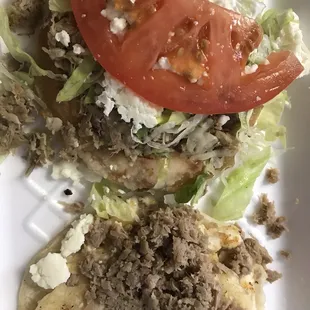 a close up of a plate of food