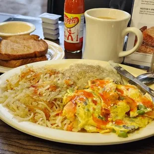 a plate of food on a table