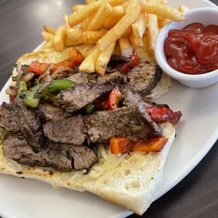 Open Face Steak Sandwich
