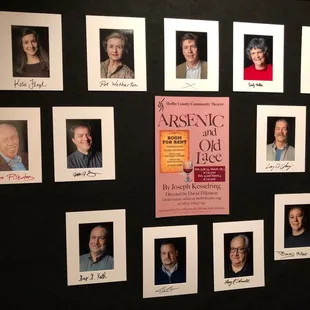 Actor headshots from the current show.