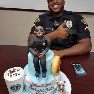 Thank you for doing such a great job on the cake I had you make in honor of Officer Gibbs and the entire SPD