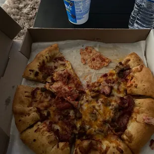 That little space where a missing slice is... well, that is the DOUGH!!