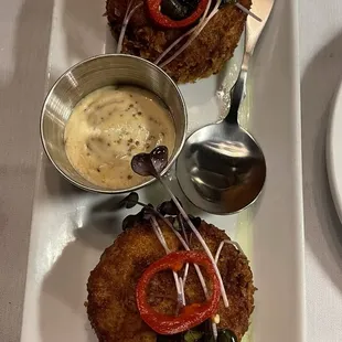 Crab cakes with aioli sauce, Sheldon Inn Restaurant and Bar, February 22, 2024