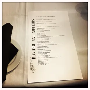 Our personalized menu