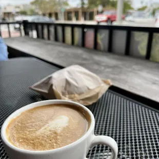 Latte on the patio &amp; muffin to go - 1/2022