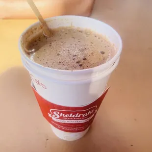 Colombian pour over with almond milk. Tasted awful