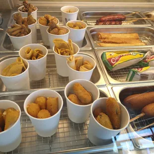 a variety of food items