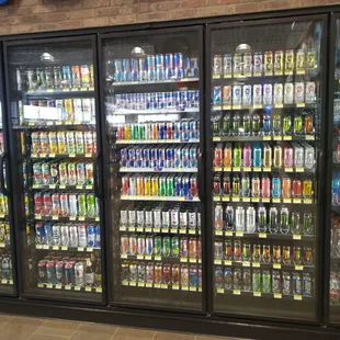 So many energy drinks.