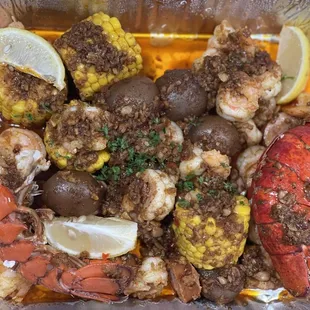 Lobster Tails (2 pcs) Dock Combo with 1/2lbs shrimp