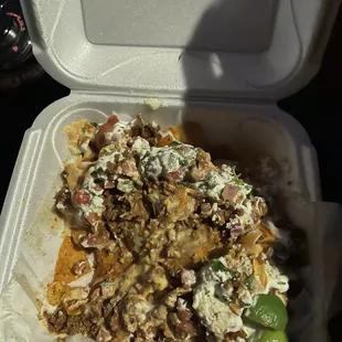 the inside of a styrofoam container