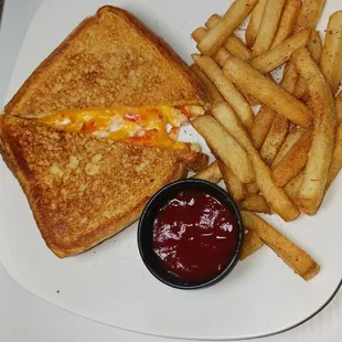 Lobster grilled cheese with fries...mmmm